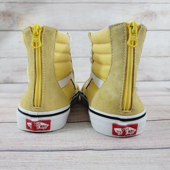 VANS Sk8-HI Yellow/ White Sneakers Size 7 Youth Kids - Picture 8 of 11